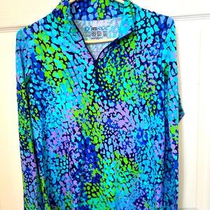 Long sleeve, skin cooling, 1/4 zip golf shirt